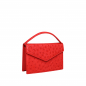 Preview: Small Handle Bag made of ostrich leather red